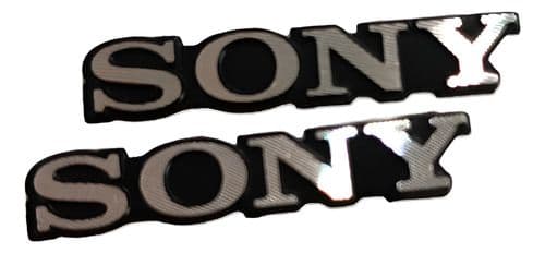 Emblema Sony Metalico Adherible Parlante 30x5mm Set X2