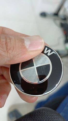 Emblema Bmw Volante Carro 45mm Manubrio Carbon Moto Negro X2